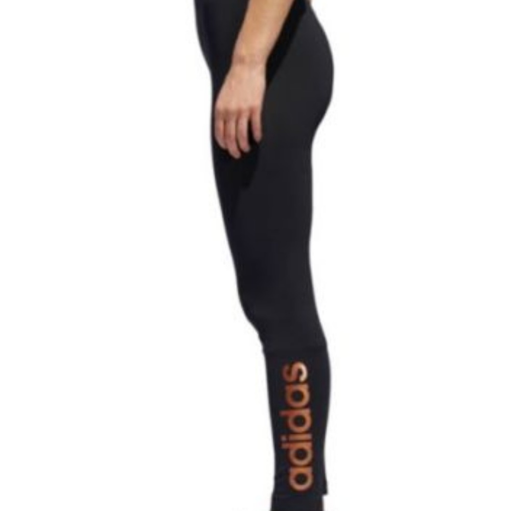 NEW ADIDAS LINEAR LEGGINGS BLACK